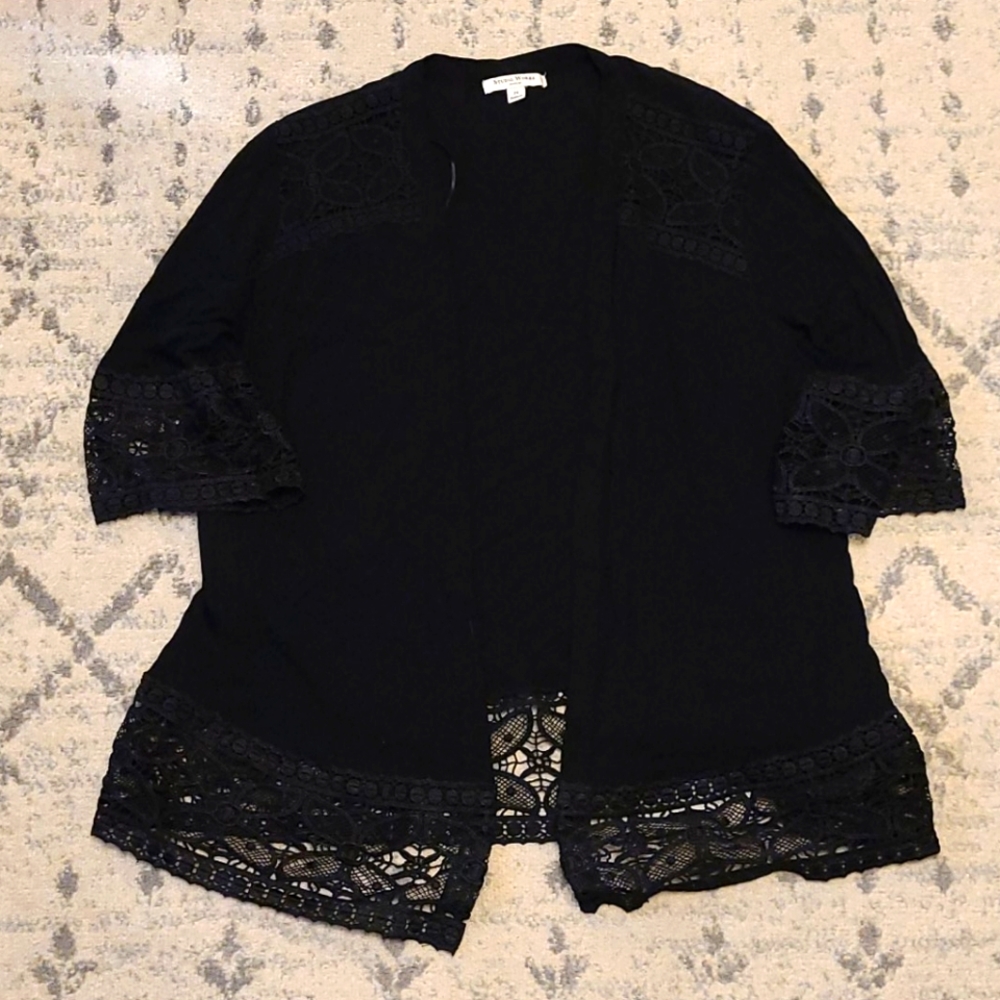 Black lace cardigan